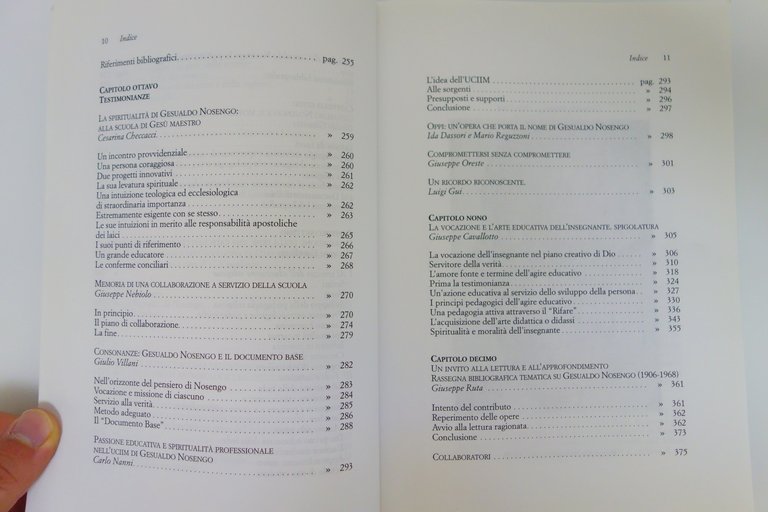 PRIMA LA PERSONA GESUALDO NOSENGO EDUCAZIONE CAVALLOTTO SODANO URBANIANA 2000