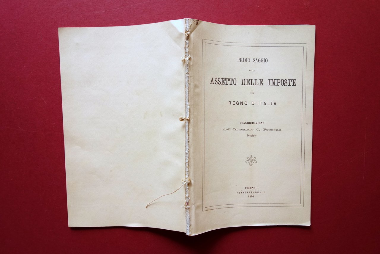 Primo Saggio dello Assetto delle Imposte del Regno d'Italia C. …