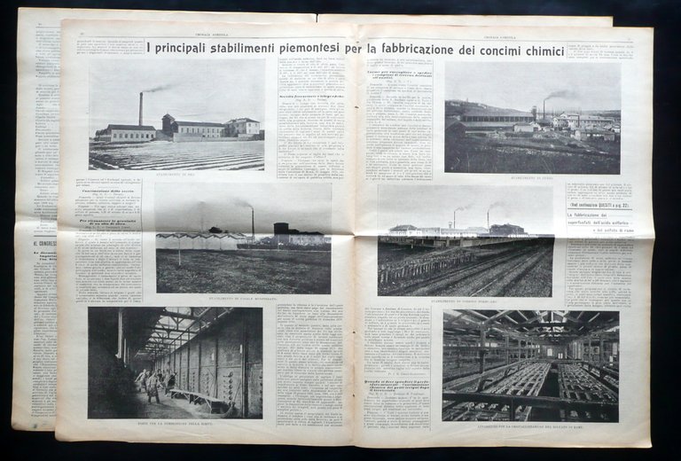 Principali Stabilimenti Piemontesi Concimi Chimici Cronaca Agricola 1/2/1910