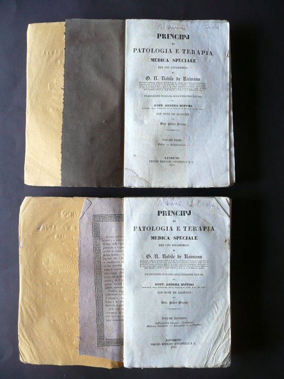 Principi di Patologia e Terapia Medica Speciale Raimann Antonelli 1843 …