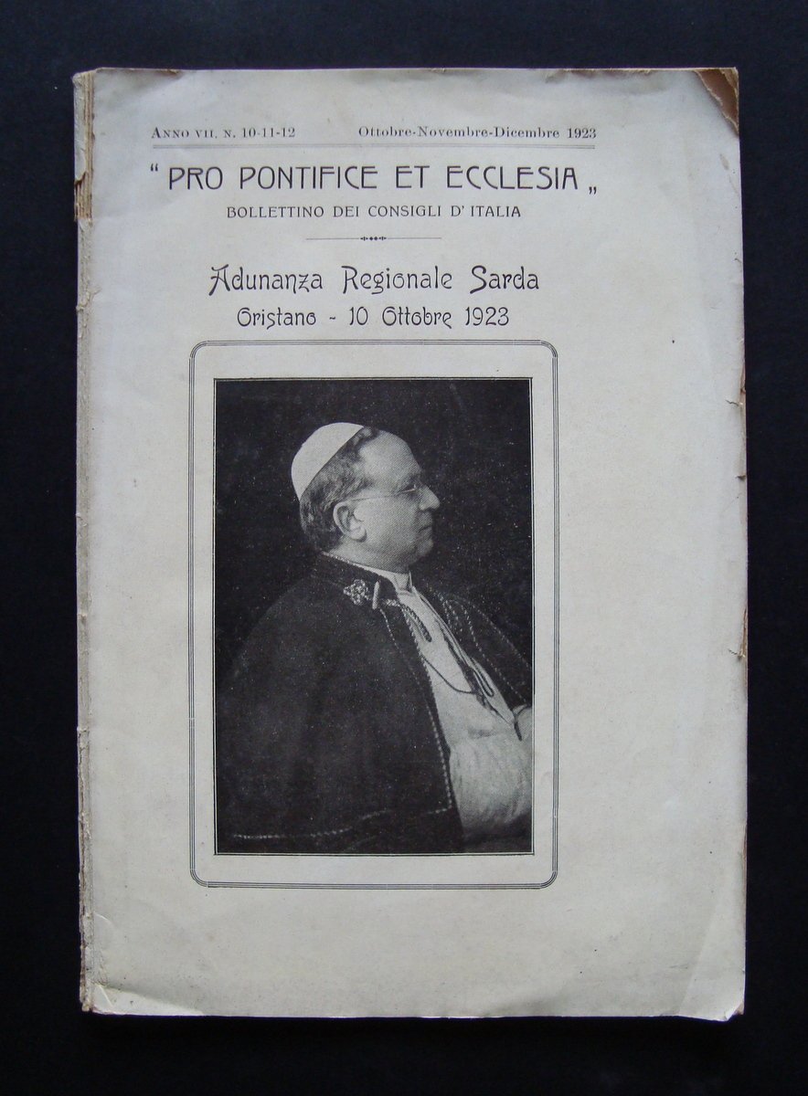 PRO PONTEFICE ET ECCLESIA ADUNANZA REGIONALE SARDA 1923 SARDEGNA ORISTANO | Immagine principale