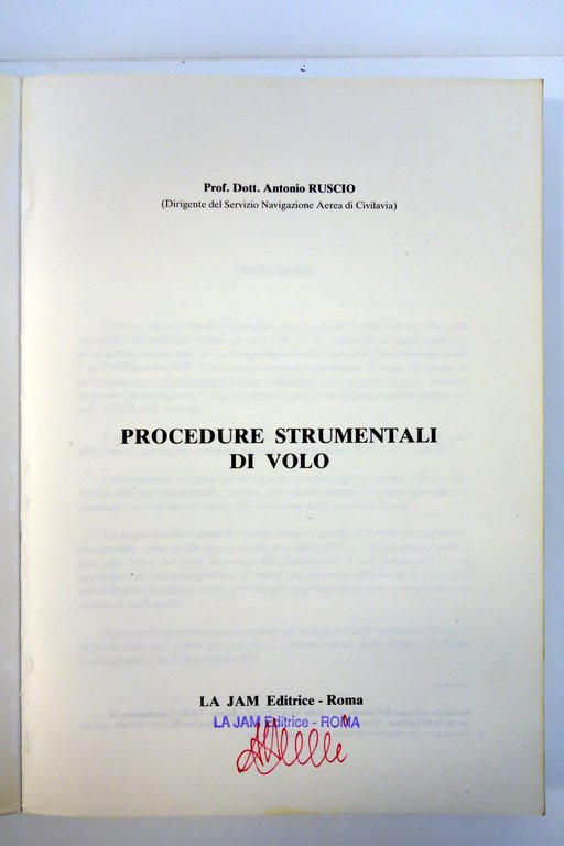 PROCEDURE STRUMENTALI DI VOLO RUSCIO LA JAM 1991