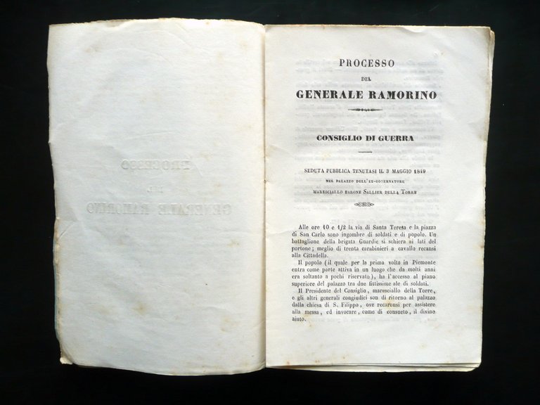 Processo del Generale Ramorino Condannato a Morte Esecuzione 22 Maggio …