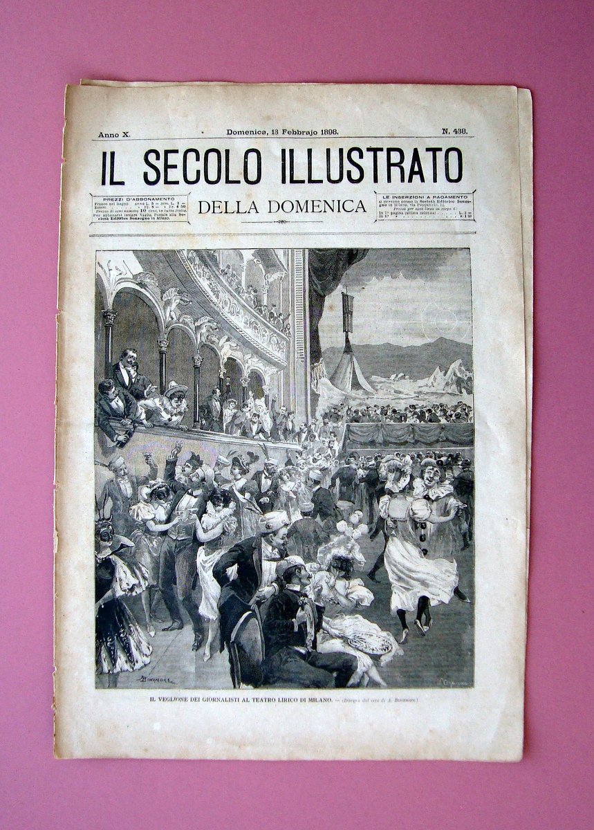 Processo Zola Veglione giornalisti Lirico Milano Il Secolo Illustrato 13/271898