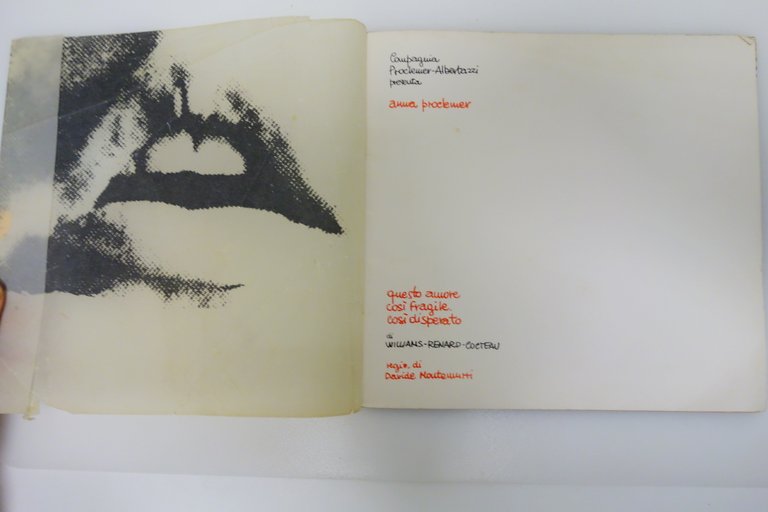 PROCLEMER ALBERTAZZI QUESTO AMORE COSI' FRAGILE COSI' DISPERATO COCTEAU 1971-72 | Immagine Gallery 3