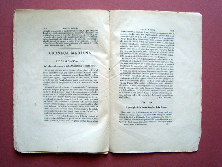 Prodigio Beata Vergine della Croce Crema I Gigli a Maria …