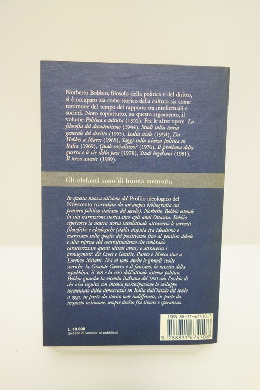 PROFILO IDEOLOGICO DEL '900 NOVECENTO ITALIA NORBERTO BOBBIO GARZANTI 1990 | Immagine Gallery 2