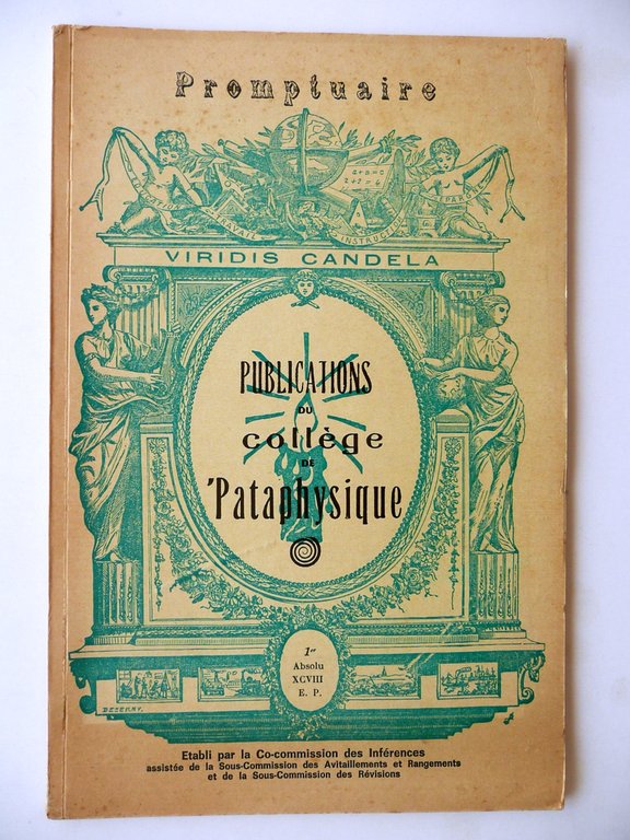 Promptuaire Recapitulatif Cahiers du College de Pataphysique Ex Libris P. Chiara