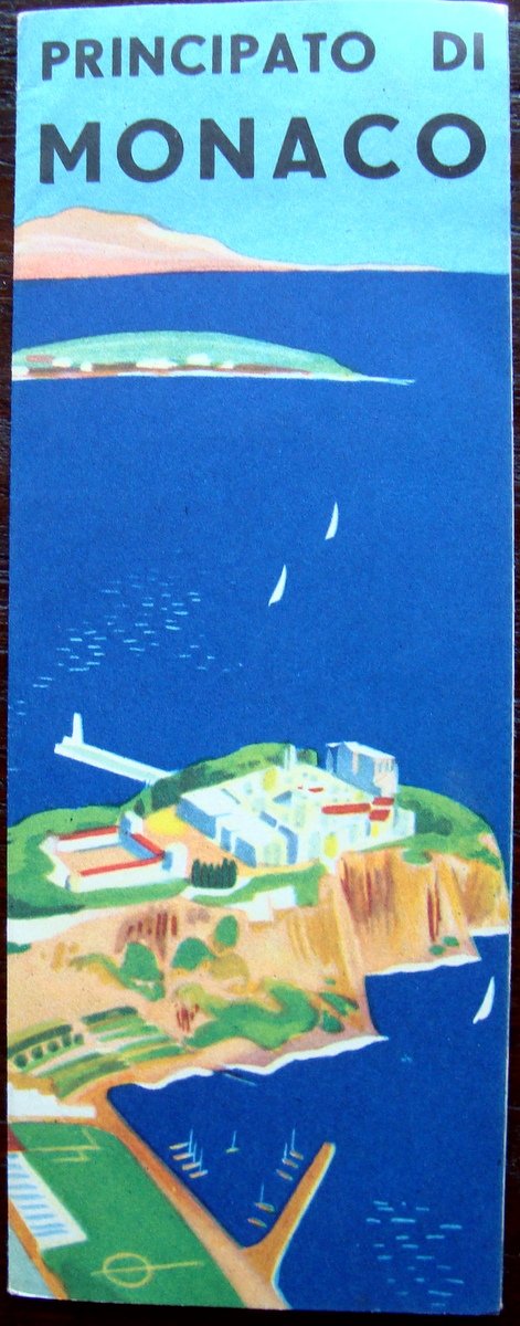 Pubblicit‡ turistica PRINCIPATO DI MONACO MONTECARLO anni '50