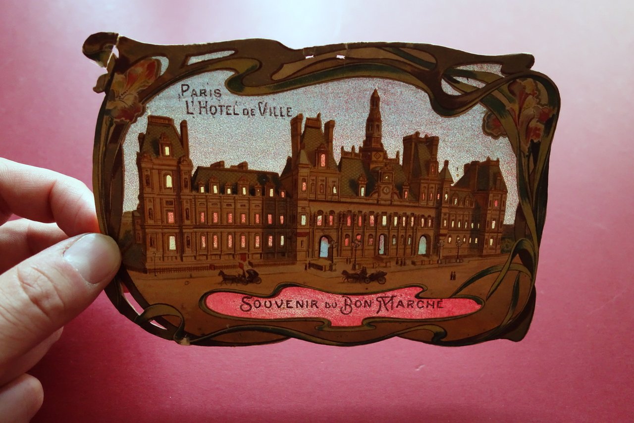 Pubblicit‡ Souvenir Bon MarchÈ Hotel de la Ville Cartoncino Trasparenza …