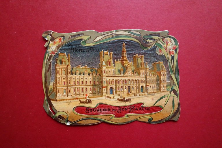 Pubblicit‡ Souvenir Bon MarchÈ Hotel de la Ville Cartoncino Trasparenza …
