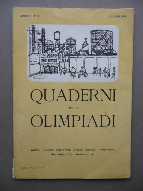 Quaderni Delle Olimpiadi Dalla Mea Zavattini Levi Vespignani Anno 1 …