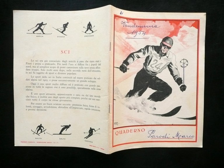 Quaderno Sci Sport Invernale Montagna Bonacini Usato Gros Monti Torino … | Immagine Gallery 1