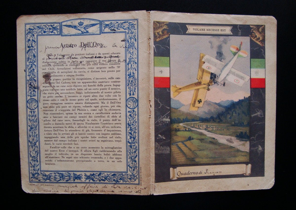 Quaderno scolastico Arturo Dell'oro Aviazione Aeroplani | Immagine principale