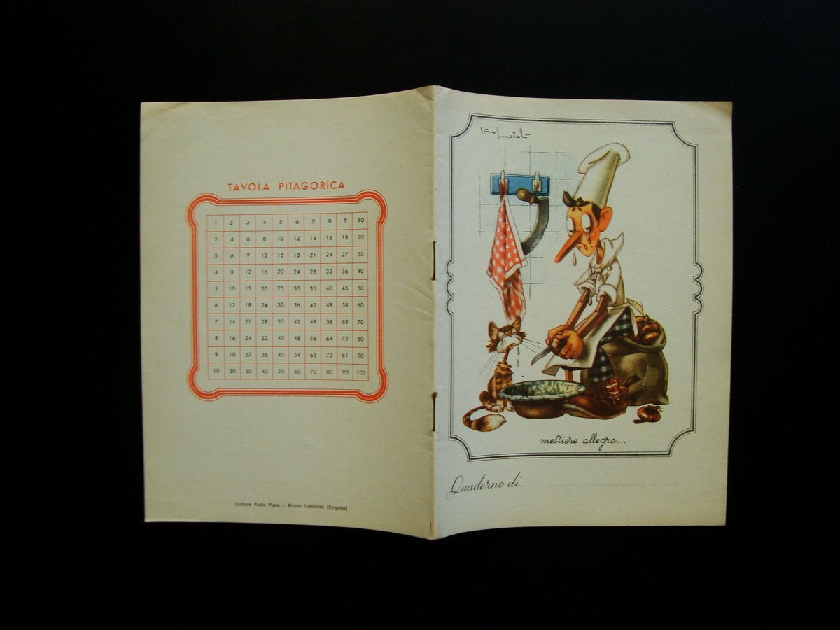 Quaderno scolastico da collezione non scritto anni 50 Gusmaroli Pinocchiate | Immagine principale