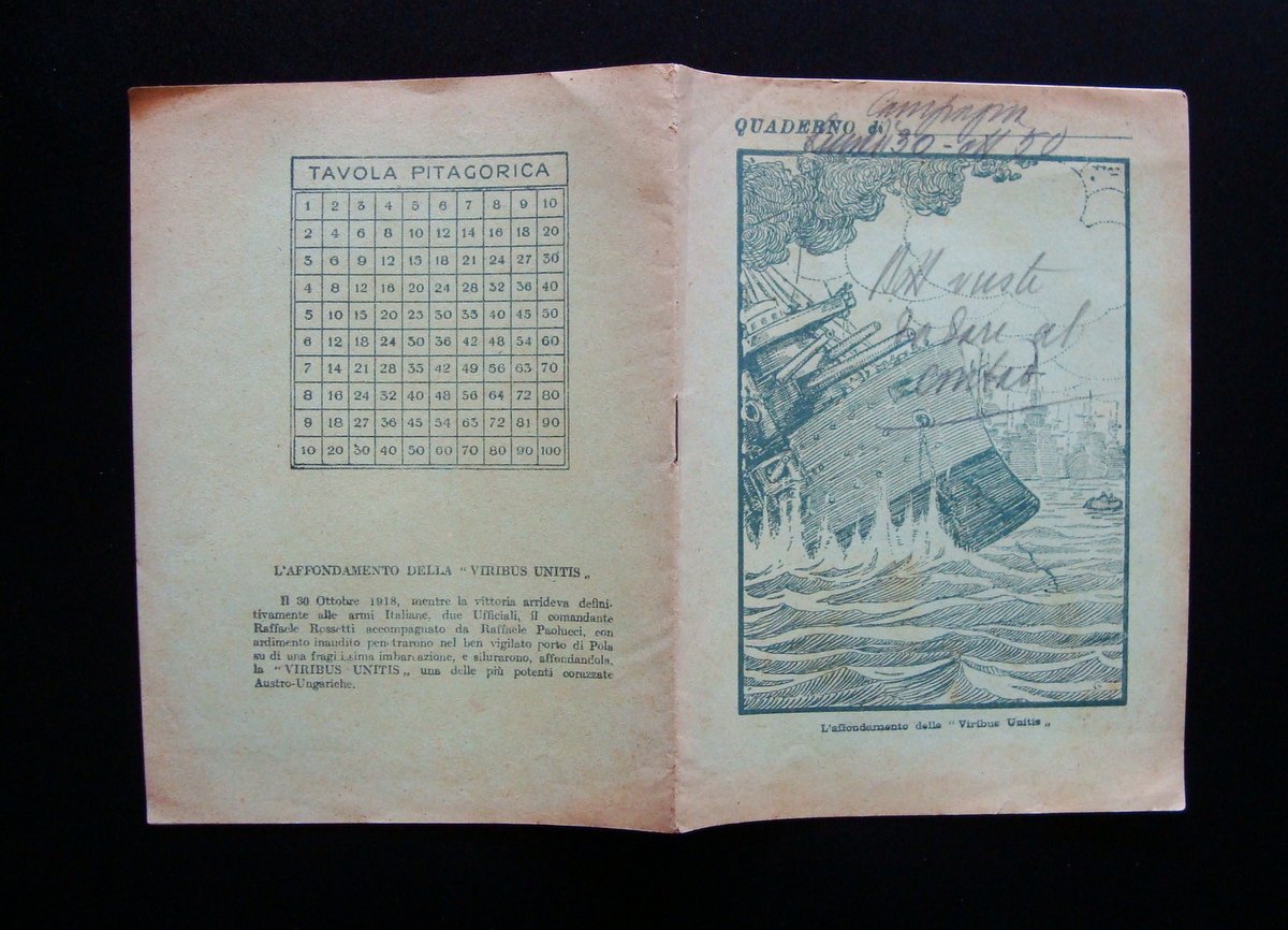 Quaderno scolastico non scritto Viribus Unitis ventennio | Immagine principale