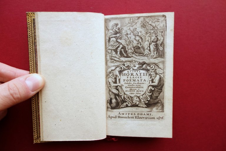 Quinti Horatii Flacci Poemata apud D. Elzevirium Amsterdam 1676 Legatura