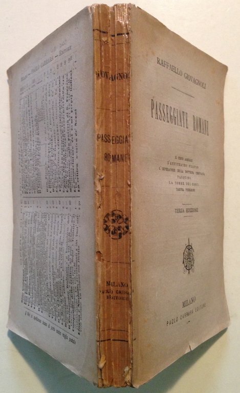 R. Giovagnoli Passeggiate Romane Carrara Editore Milano 1879 Terza Edizione