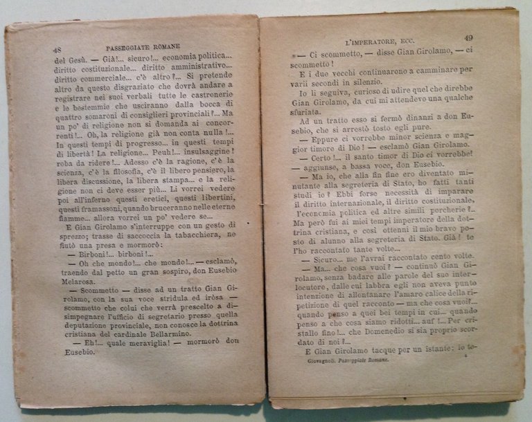 R. Giovagnoli Passeggiate Romane Carrara Editore Milano 1879 Terza Edizione
