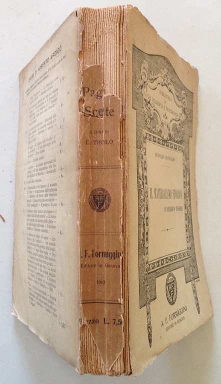 R. Mondolfo Il Materialismo Storico In Federico Engels Formiggini Genova …