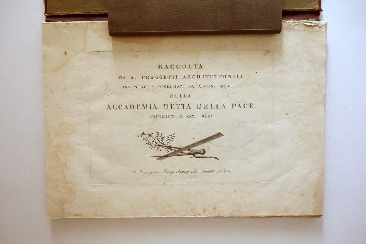 Raccolta di 10 Progetti Architettonici della Accademia detta della Pace …