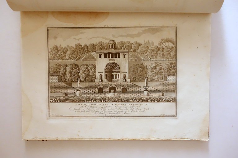 Raccolta di 10 Progetti Architettonici della Accademia detta della Pace …