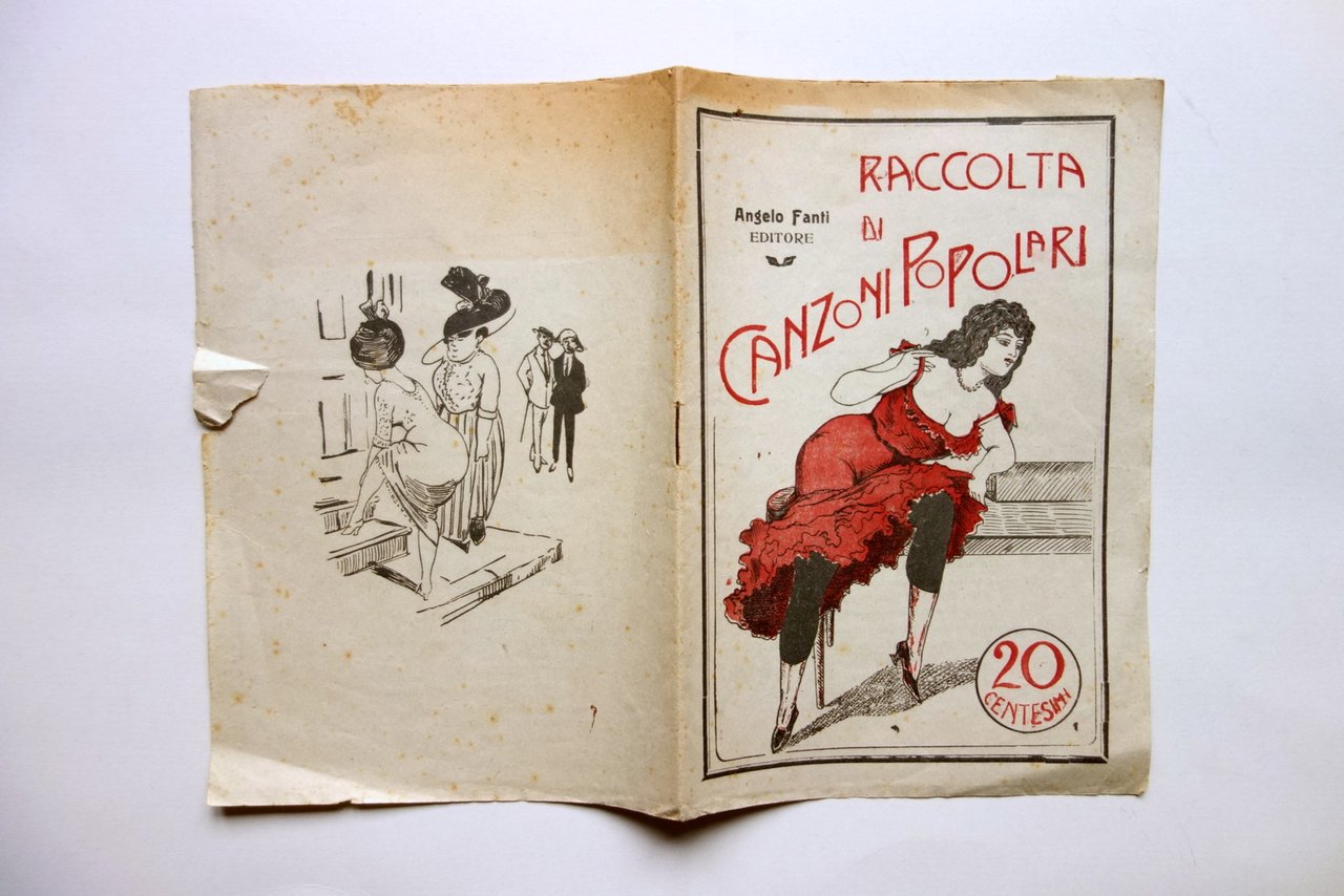 Raccolta di Canti Popolari Angelo Fanti Editore Anni '20