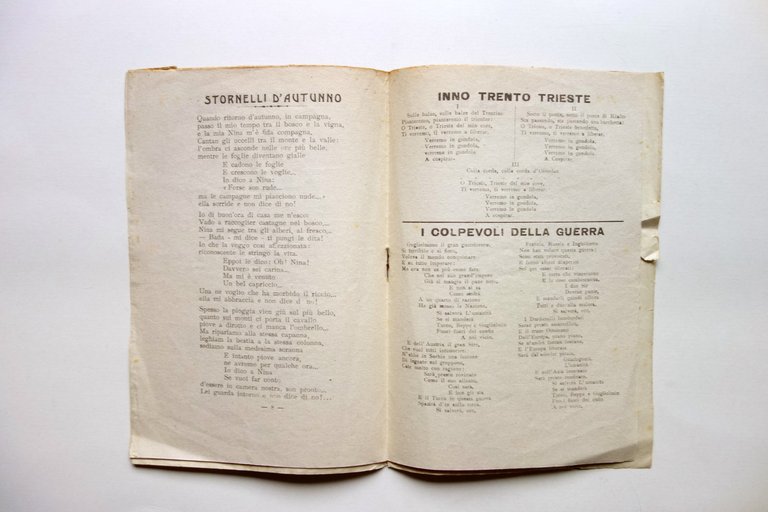 Raccolta di Canti Popolari Angelo Fanti Editore Anni '20