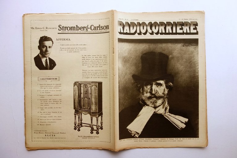 Radiocorriere e Radiorario EIAR Settimanale Anno VI N. 41 1930 … | Immagine Gallery 1