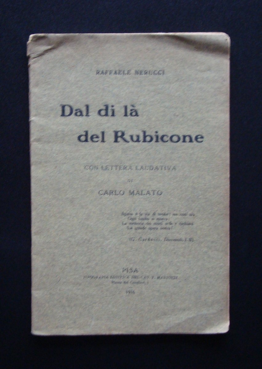RAFFAELE NERUCCI DAL DI LA' DEL RUBICONE 1916 ANARCHIA CASTELFRANCO … | Immagine principale