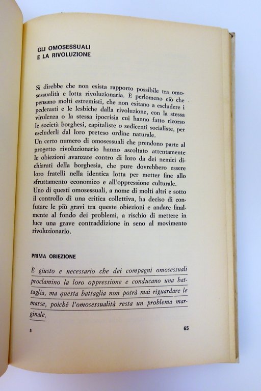 RAPPORTO CONTRO LA NORMALITA' F.H.A.R. F.U.O.R.I. FRONTE OMOSESSUALE GUARALDI