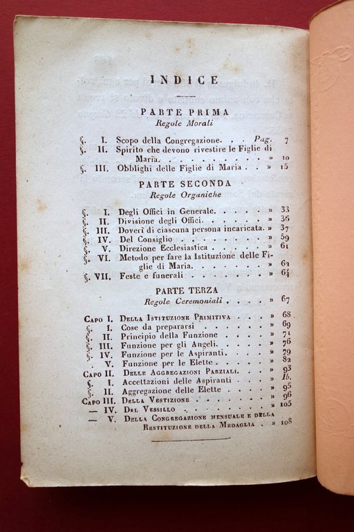 Regolamenti per le Congregazioni delle Figlie di Maria Pisa 1869