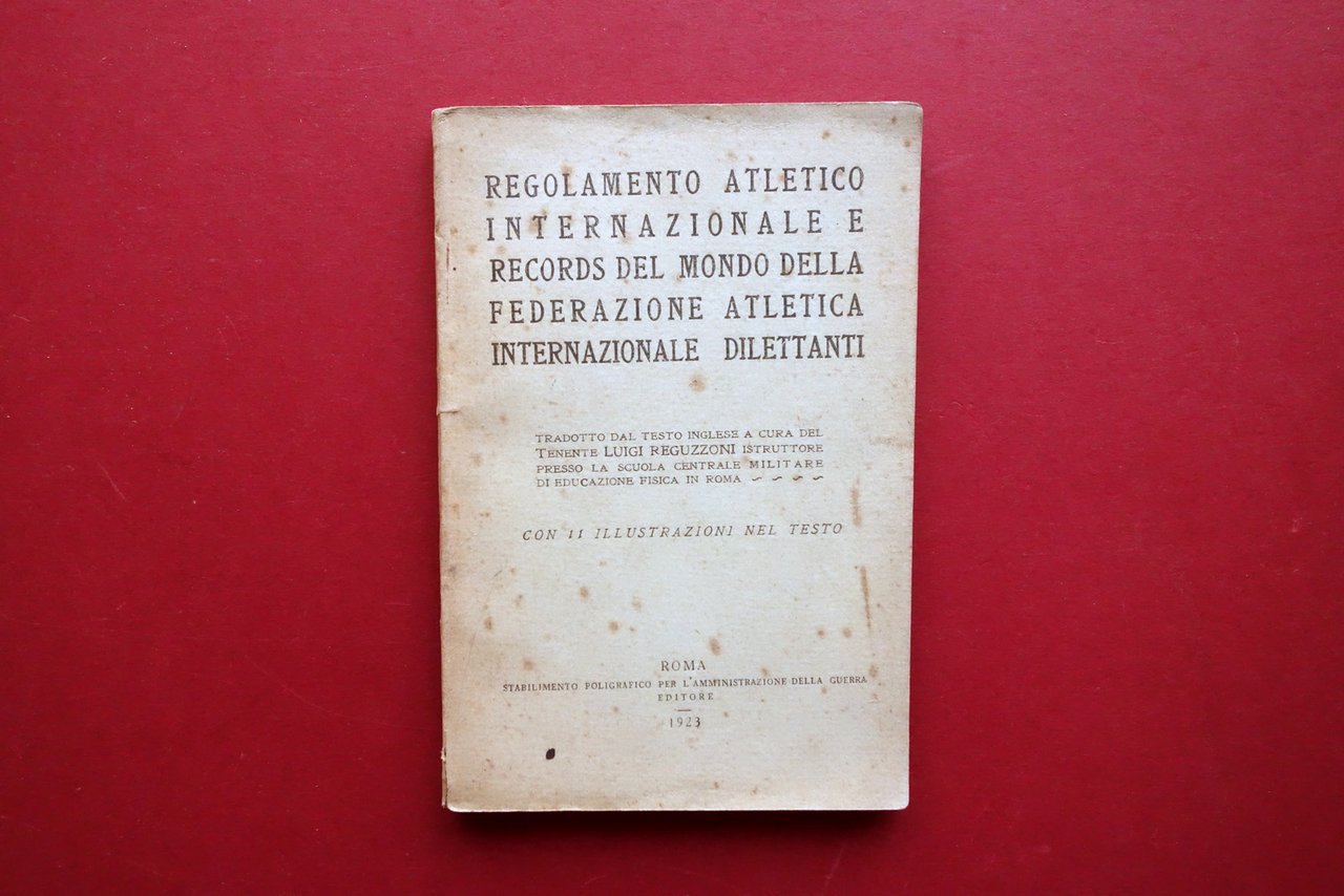 Regolamento Atletico Internazionale e Record del Mondo Atletica Roma 1923 | Immagine principale