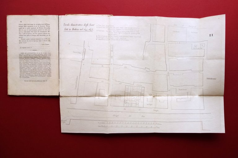 Relazione degli Scavi Eseguiti in Modena nel 1844-45 7 Tavole …