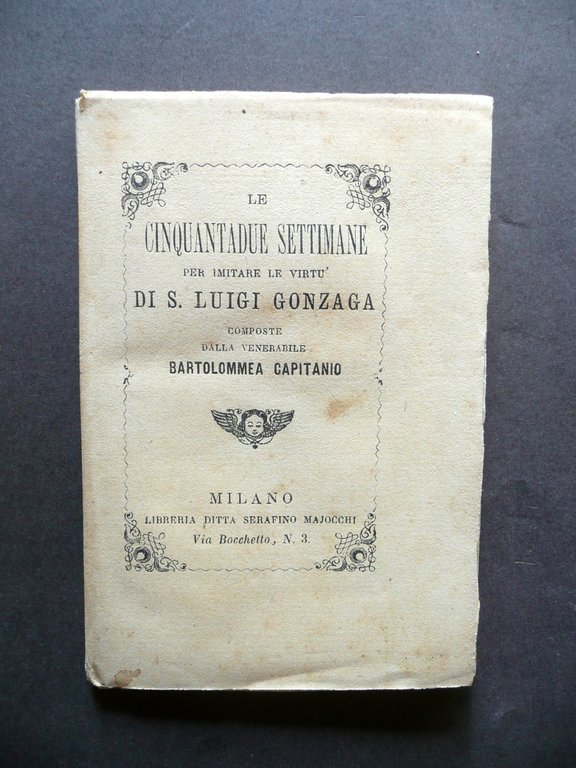 Religione Cinquantadue Settimane Virt˘ San Luigi Gonzaga Lovere Milano 1852