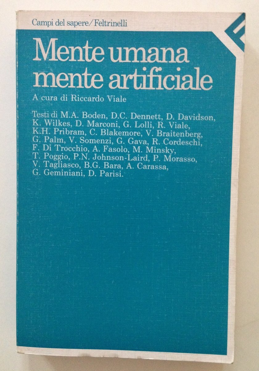 Riccardo Viale Mente Umana Mente Artificiale Feltrinelli Editore Milano 1989