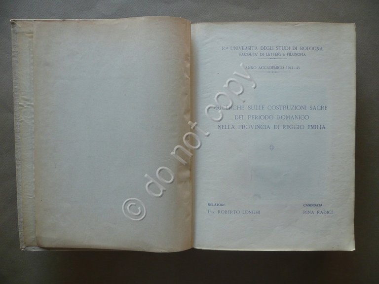 Ricerche Costruzioni Sacre Romanico Reggio Emilia Tesi Laurea Radici Longhi …