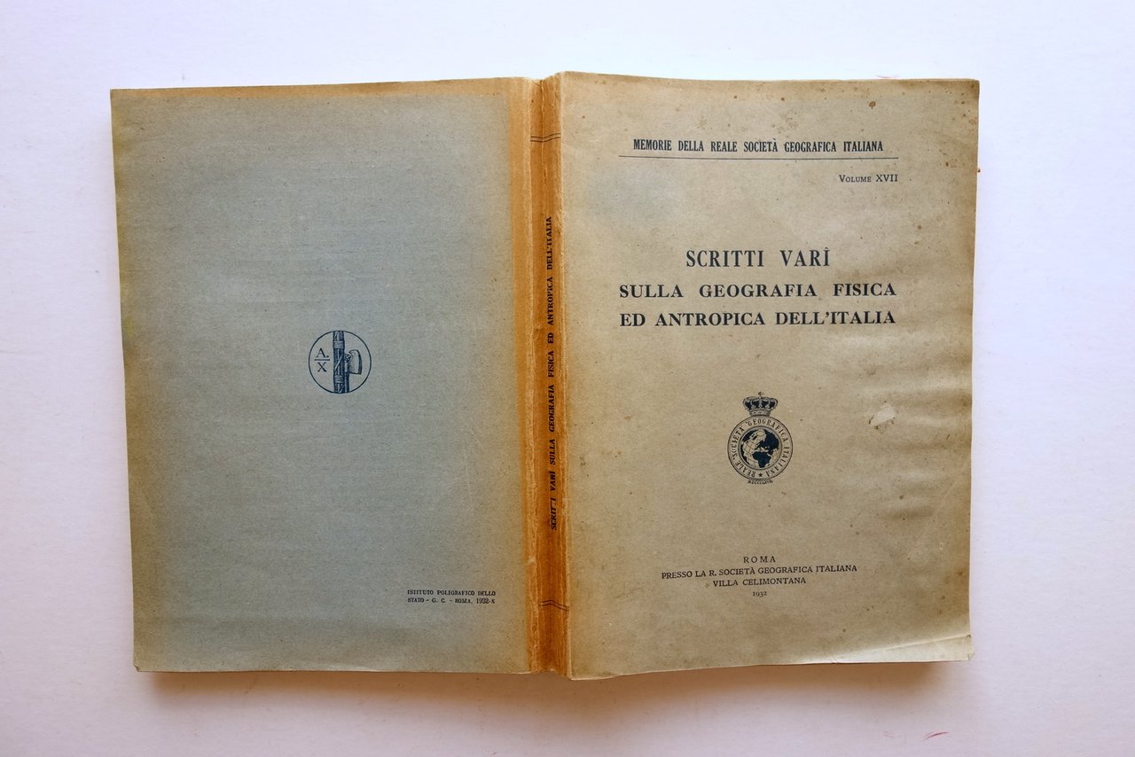 Ricerche sugli Insediamenti Rurali in Italia Geografia Fisica Antropica 1932