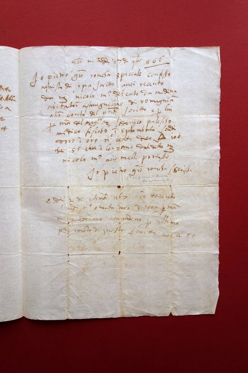 Ricevuta Prestito 162 Scudi d'Oro Savignano di Romagna Biondi Carandini …