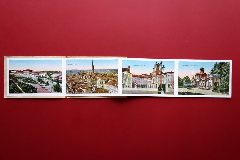 Ricordo di Modena Pieghevole 12 Illustrazioni a Colori Anni '10 …