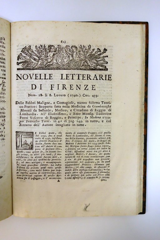 Risposta alle Obiezioni al Sistema delle Febbri Malariche Moreali Modena …