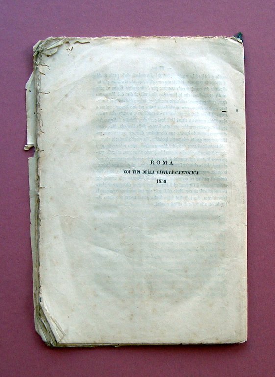 Risposta Memorandum Governo delle Romagne alle Potenze Europa 1859 Risorgimento | Immagine Gallery 3