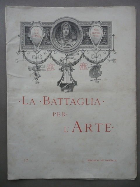 Rivista Battaglia Arte Friuli D'Annunzio Montalti Milano 1893 Antignano Galletti