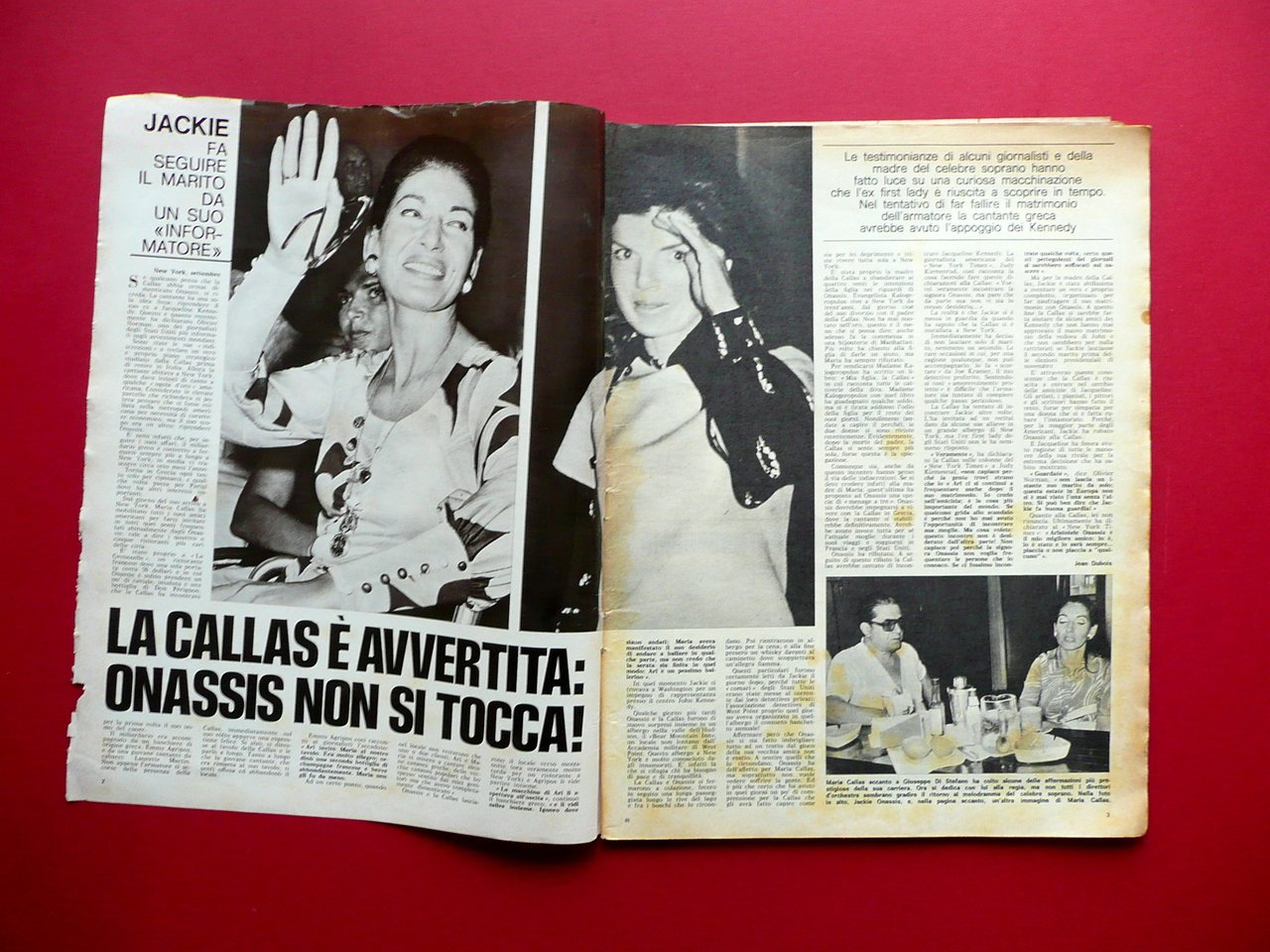Rivista Grand Hotel Jackie Sventa un Complotto Della Callas n …