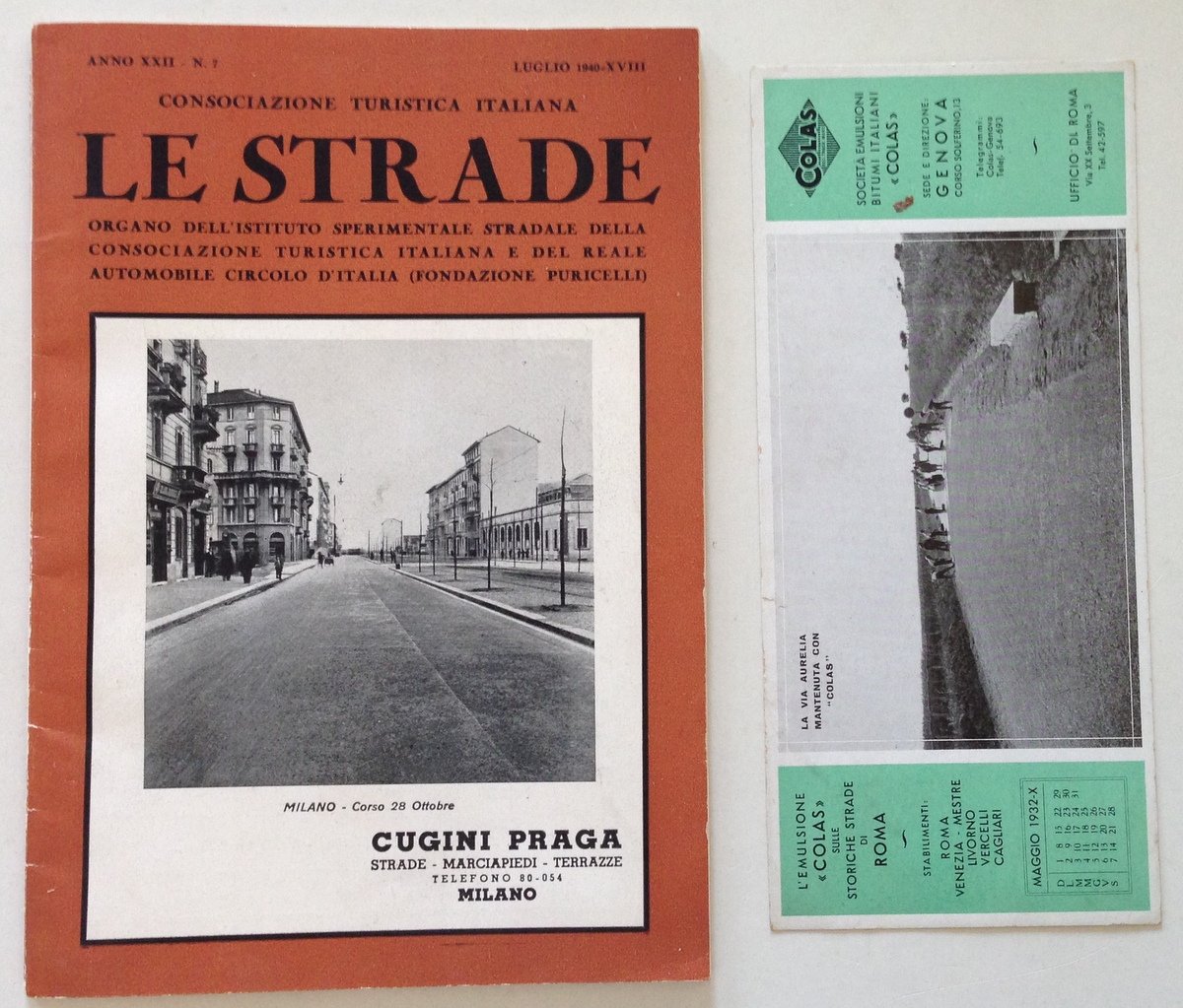 Rivista Le Strade L'Opera Dell'Azienza Strade AlbaniaNumero 7 Luglio 1940