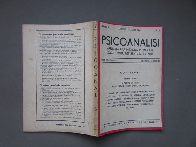 PSICOANALISI APPLICATA ALLA MEDICINA SOCIOLOGIA LETTERATURA FLESCHER 1945
