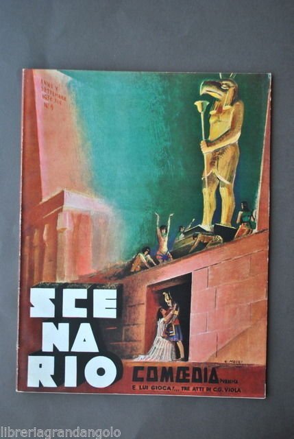 Rivista Teatro Scenario Copertina Mauri Aida Verona Bontempelli Gorkij 1936