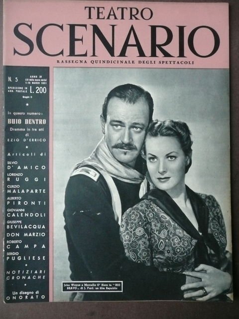 Riviste Teatro Scenario J. Wayne J. Ford Rio Bravo 1951 …