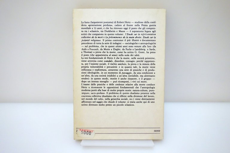 Robert Hertz Sulla Rappresentazione Collettiva della Morte Savelli 1978