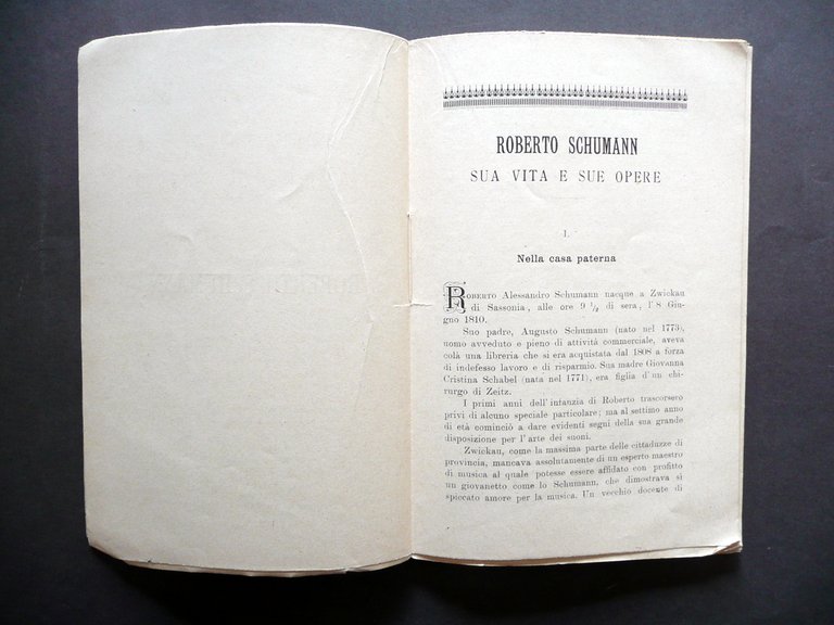 Roberto Schumann Vita e Opere Carlo Schmidl Bologna Trieste 1889 …